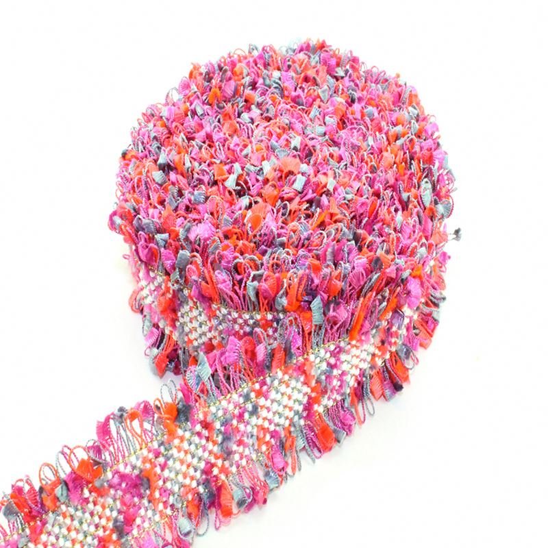 Fashion gimp fringe tape for textile accessories macrame trim garment fringe decorative tassels belt
