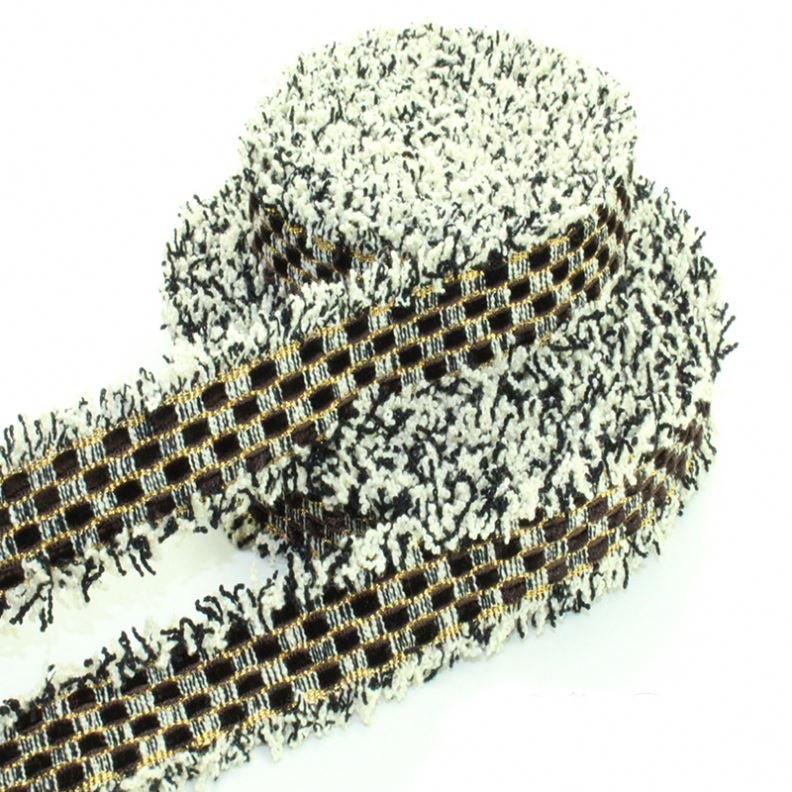 Fashion gimp fringe tape for textile accessories macrame trim garment fringe decorative tassels belt