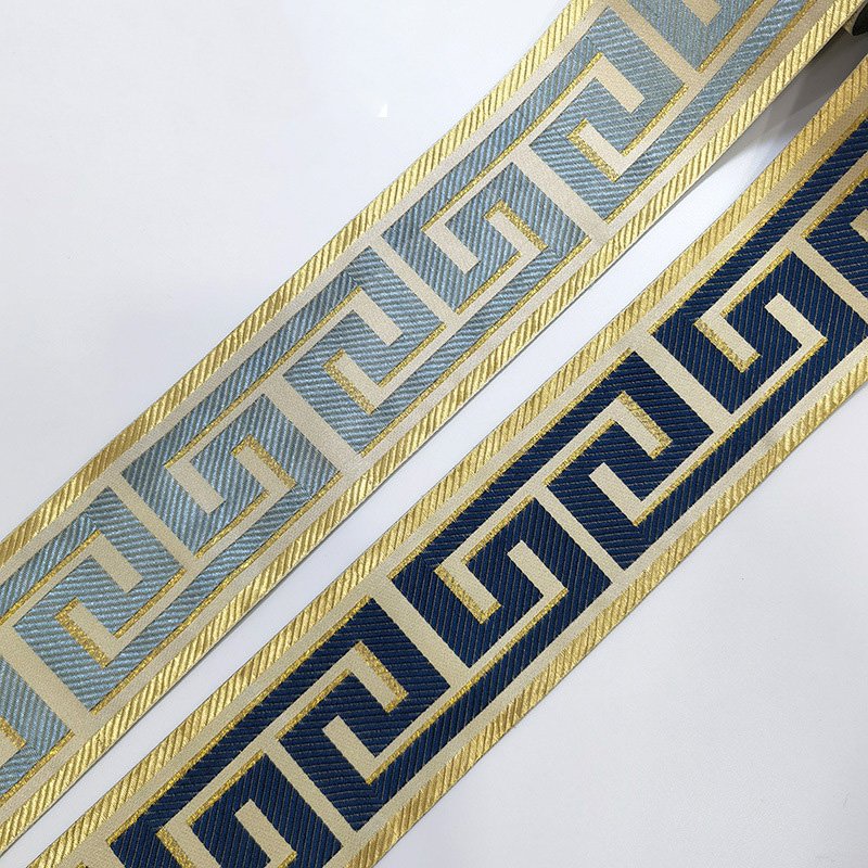 Wholesale Wide Curtain Ribbon Tape Decorative Jacquard Trimming Tape for Curtains