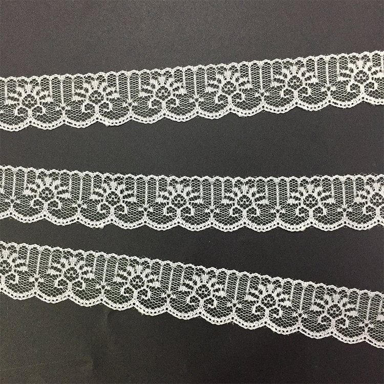 1.4 inches white transparent night dress nylon dressmaking lace border trim 3.5cm