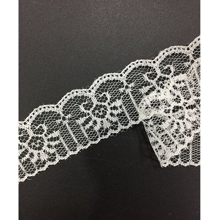 1.4 inches white transparent night dress nylon dressmaking lace border trim 3.5cm