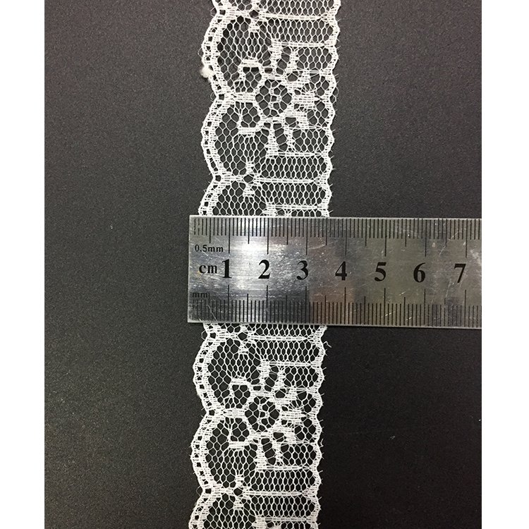 1.4 inches white transparent night dress nylon dressmaking lace border trim 3.5cm