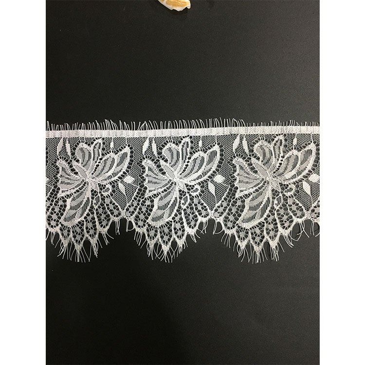 New fashion 11.5cm Nylon Butterfly eyelash hoodie lace tulle trim 4.5 inch