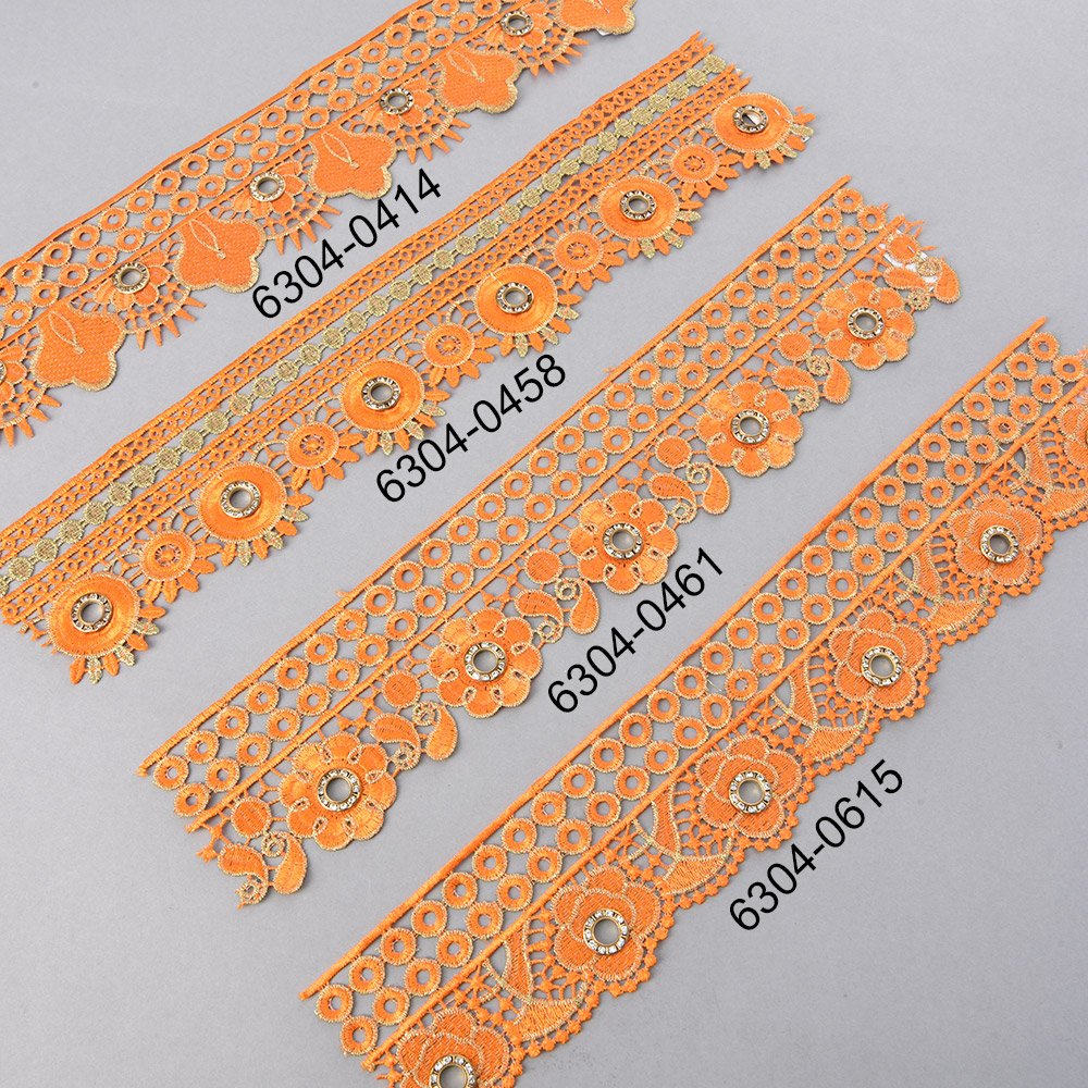 Wholesale Factory Embroidered Lace Trimming Chemical Lace Trim for DIY