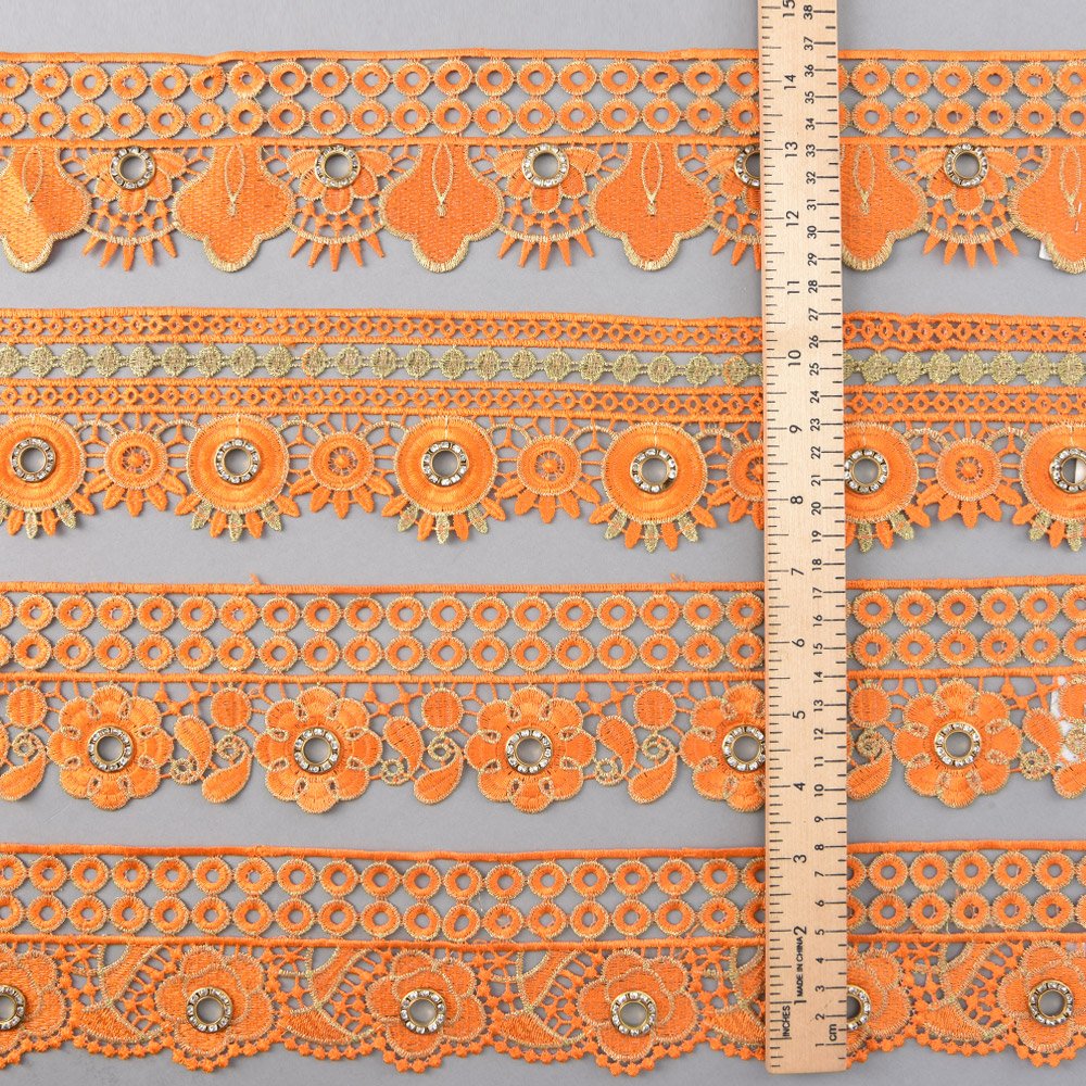 Wholesale Factory Embroidered Lace Trimming Chemical Lace Trim for DIY