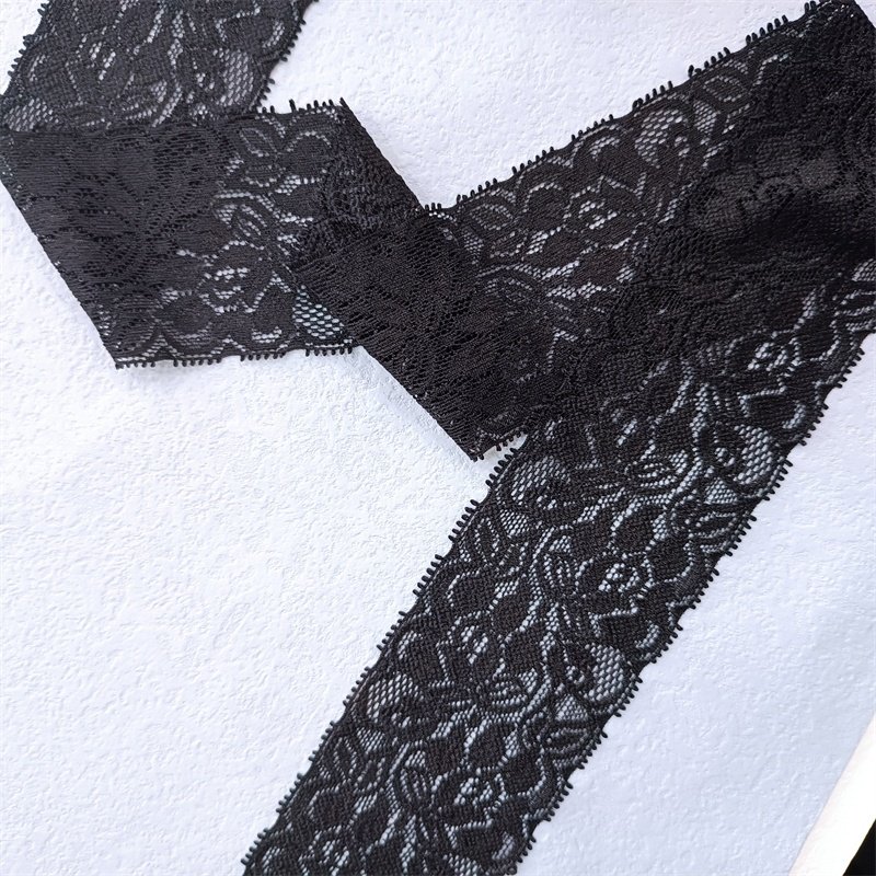 ZJ015 New Design Polyamide 90% Spandex 10% Bridal Lace Fabric 6cm White Elastic Laces Trim for Women
