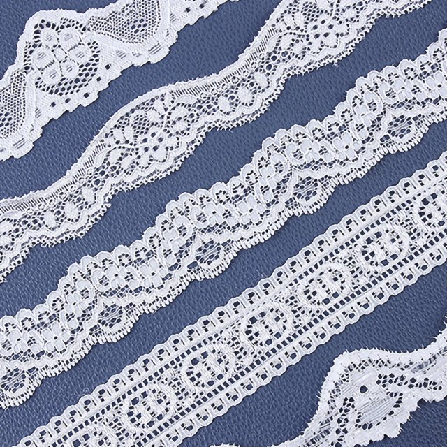 Factory Stock White 3.5 Cm Elastic Lace Fabric Embroidery Lace Trim Materials For clothing