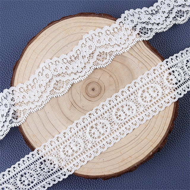 Factory Stock White 3.5 Cm Elastic Lace Fabric Embroidery Lace Trim Materials For clothing