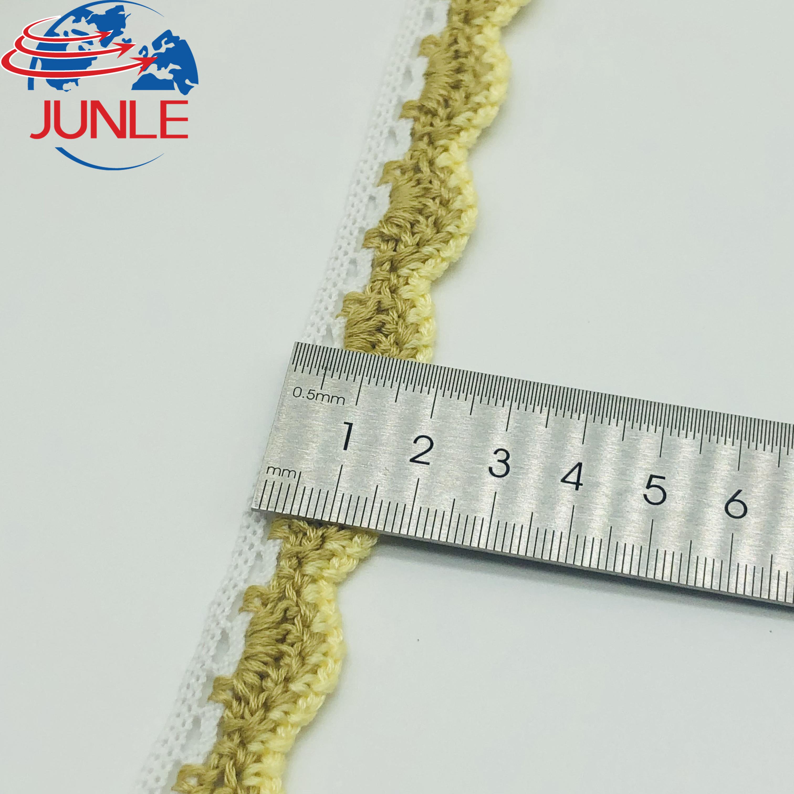 High Quality Golden Lace Trim Home Decoration Clothing Sofa Curtain Accessories Embroidered Crochet Lace trimming
