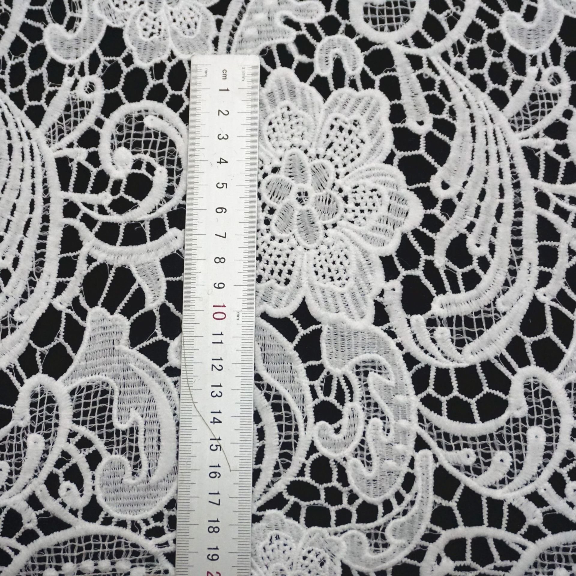 Water Soluble Fabric Laces Embroidery Cotton Lace Embroidery White Bridal Lace Trim