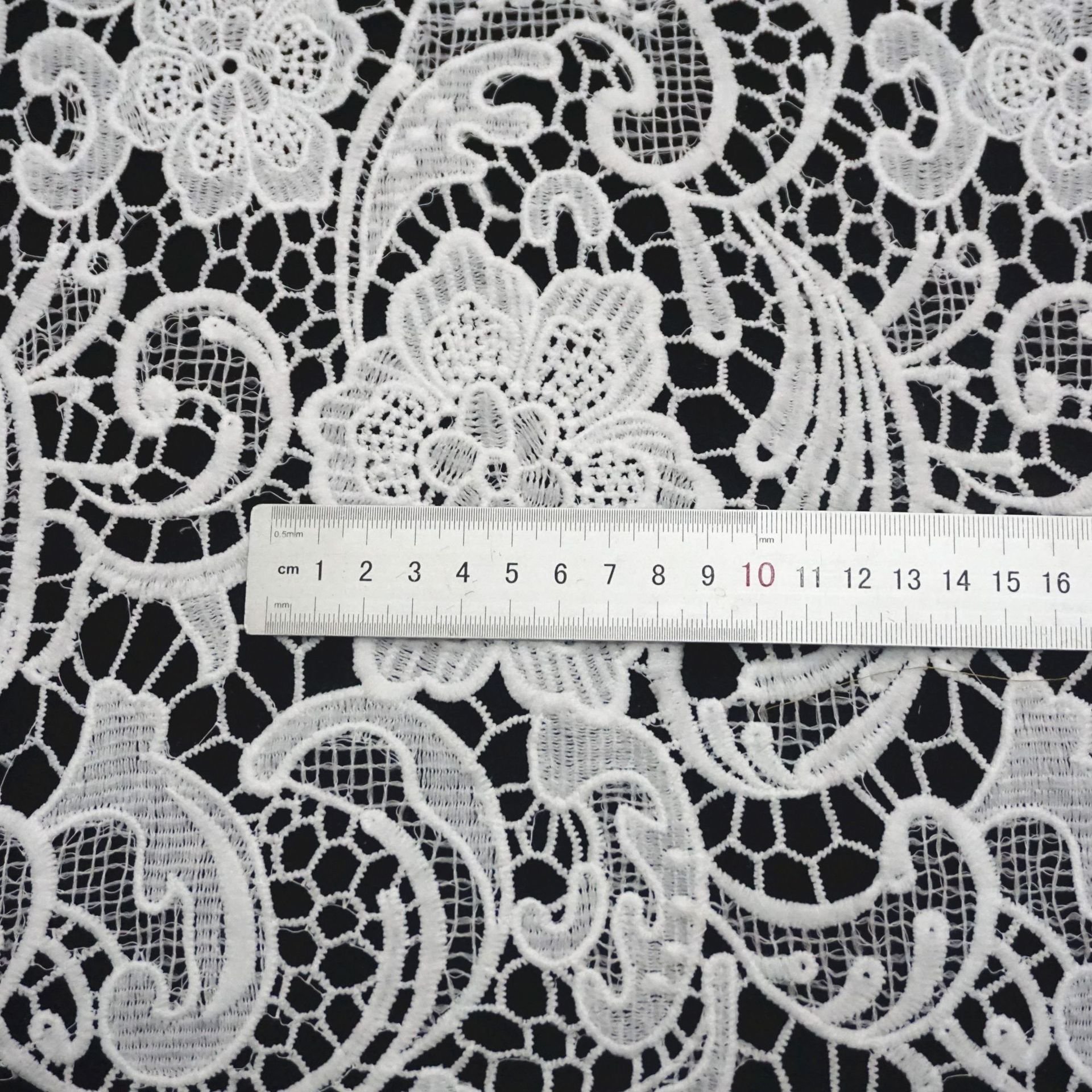 Water Soluble Fabric Laces Embroidery Cotton Lace Embroidery White Bridal Lace Trim