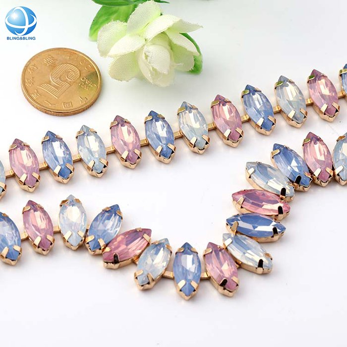 Various Shape Shiny Rhinestone Trim Chain Fringe Tassel Cup Chain For Wedding Garment Shoe Dress Necklace Bag DIY Jewel Making
