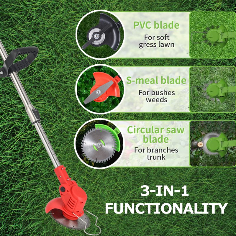 New Popular Electric Mower Grass Cutter Cordless Lithium Battery Brush Grass Cut Machine Grass Cutter