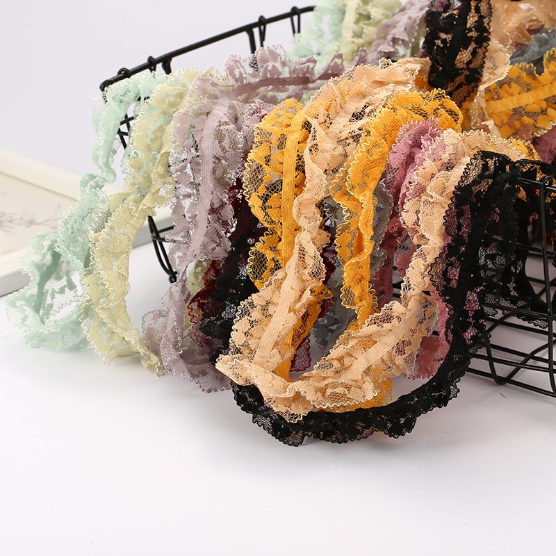 T6 Wholesale 2" * 50Y Spandex Elastic Stretch Lace Trim Elastic Lace Trim for Garment Accessories