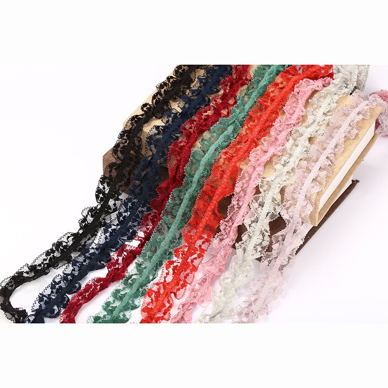 T6 Wholesale 2" * 50Y Spandex Elastic Stretch Lace Trim Elastic Lace Trim for Garment Accessories