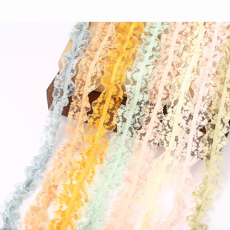 T6 Wholesale 2" * 50Y Spandex Elastic Stretch Lace Trim Elastic Lace Trim for Garment Accessories