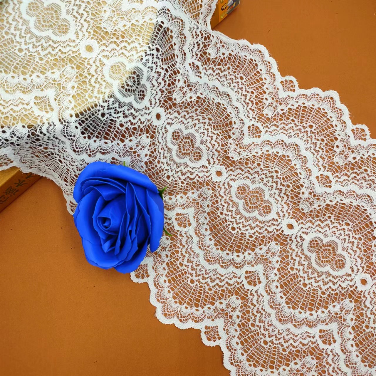 High Quality Wholesale Knitting Lace Trim Thin Elastic Tulle Fabric with Spandex for Women Dress Decoration Mesh Lace Trim