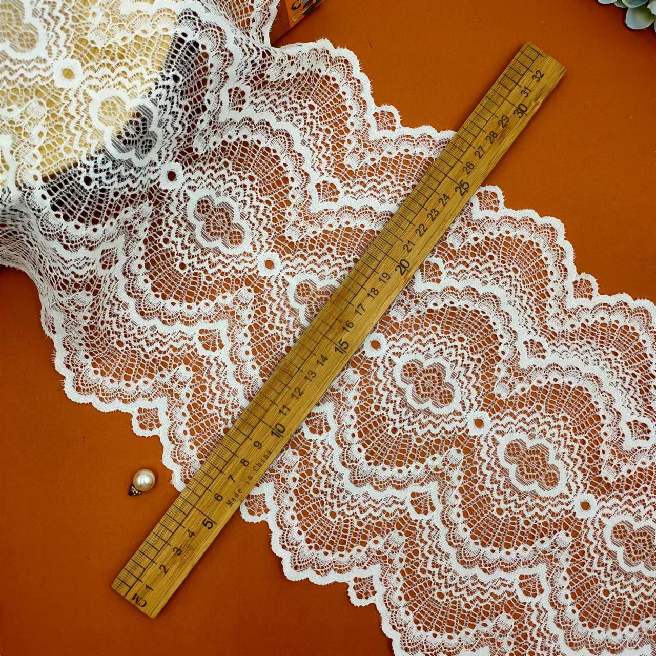 High Quality Wholesale Knitting Lace Trim Thin Elastic Tulle Fabric with Spandex for Women Dress Decoration Mesh Lace Trim