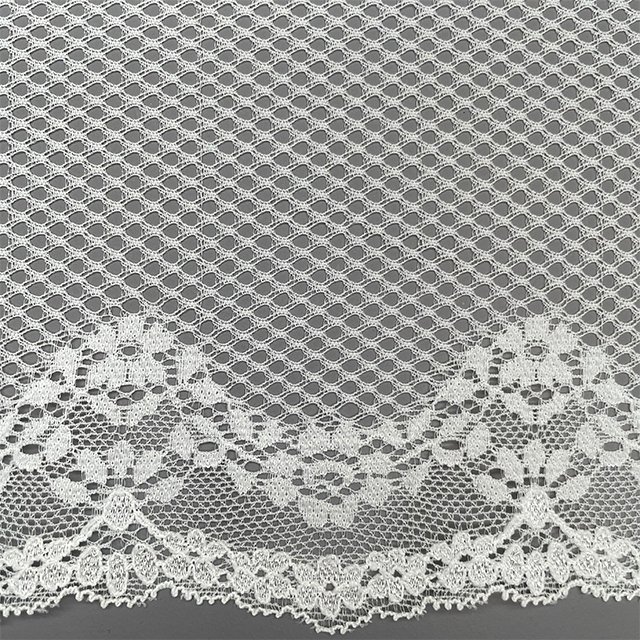TUTON Custom Guipure French Elastic Lace 29 CM Embroidery Trim Fabric Wholesale For Lingerie