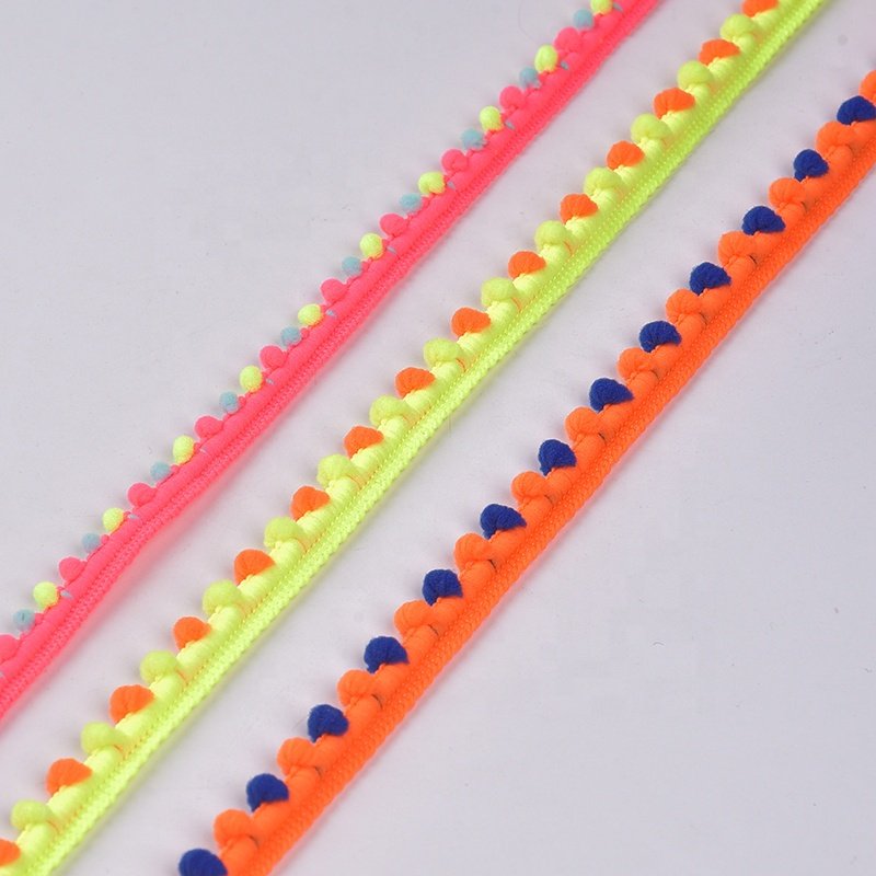 Special colorful pom pom lace small ball pompom trim
