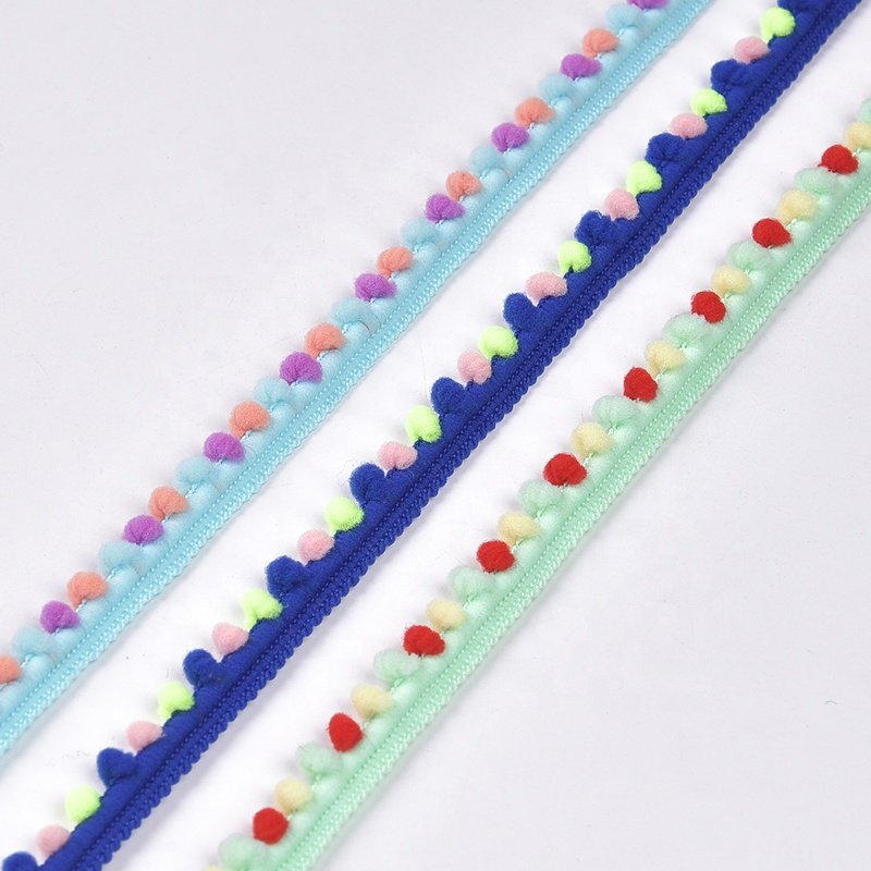 Special colorful pom pom lace small ball pompom trim