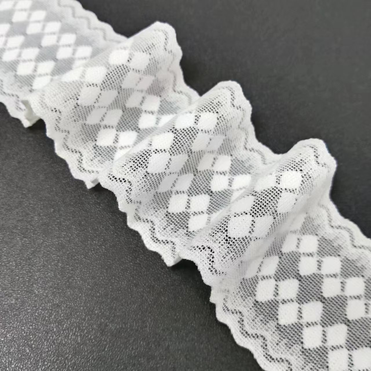 Voile Swiss Lace Style Nylon Spandex Knitted Lace Trim Elastic for Women's Bra Lingerie Roll Knitted Lace Decorated Applique
