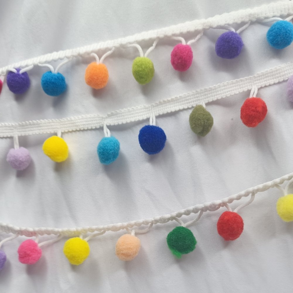 affinity fast delivery Wholesale 3D colorful Ball Fringe trimmings Pom Pom trim