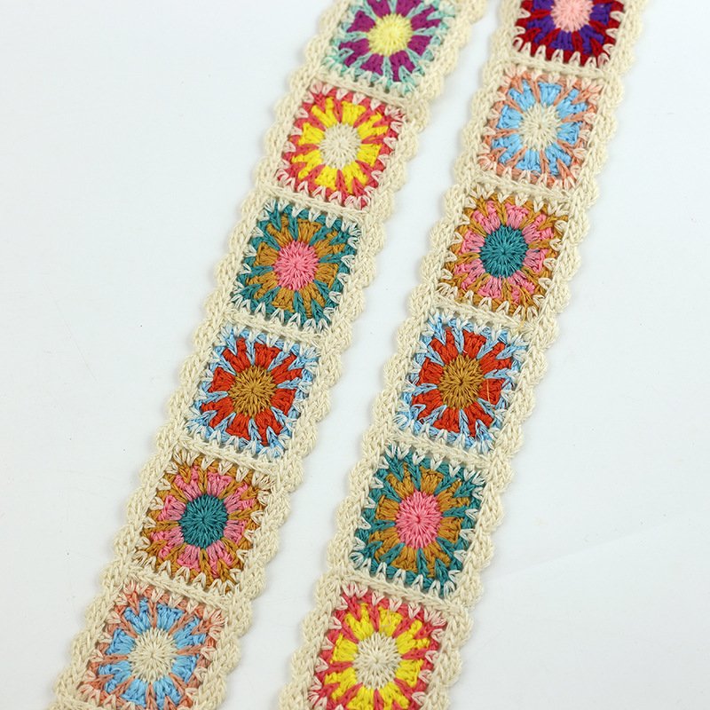 13 yards Fancy crochet flower heartsummer design trimming accessories string crochet lace tape crochet lace trim
