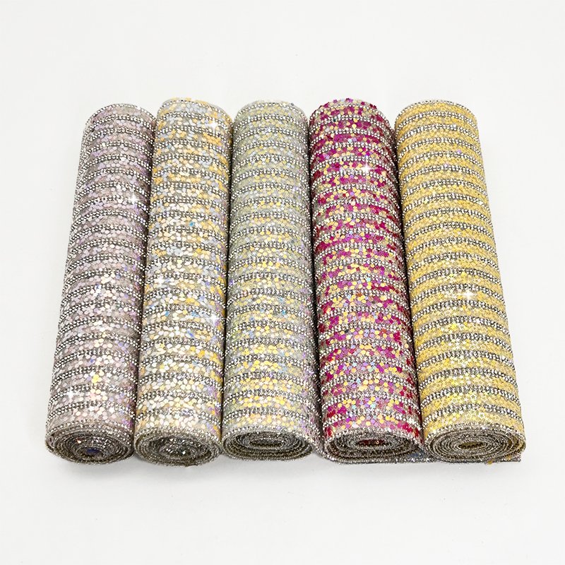 Hot Sale Sequin Rhinestone Sheet Self Adhesive Rhinestone Bead Sequin Designer Rhinestone Trimming Sticker For Clothes