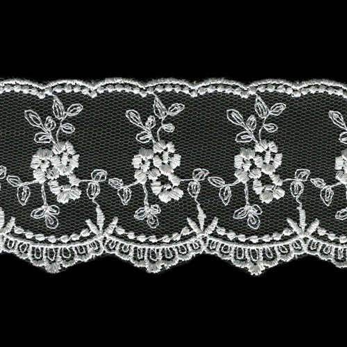 New Design Embroidery Lace Organza Lace Trimming