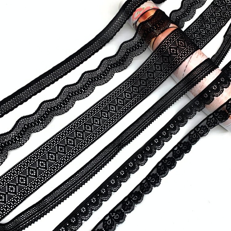 OEKO-TEX GRS Certificate BSCI factory wholesales hot sales nylon lace stretch laces fabrics for women just a trim