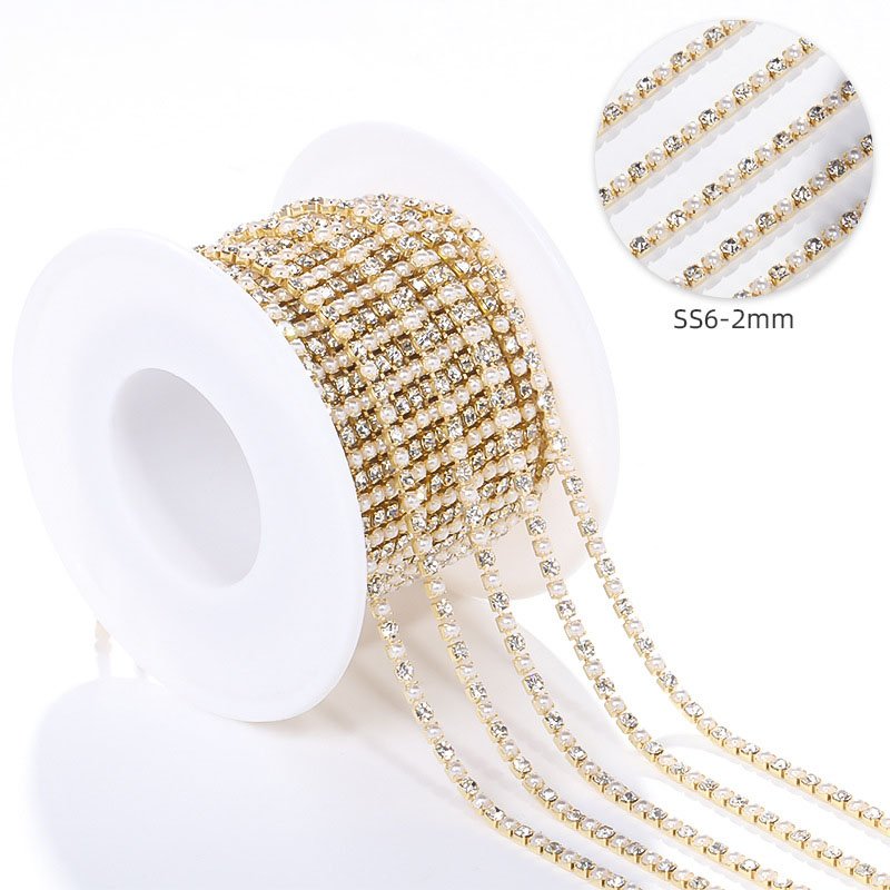 2022 Rhinestone Chain Strass Stones Glass Trimming Crystal Ab Cup Chain For Jewelry Making Sewing On Claw Stone
