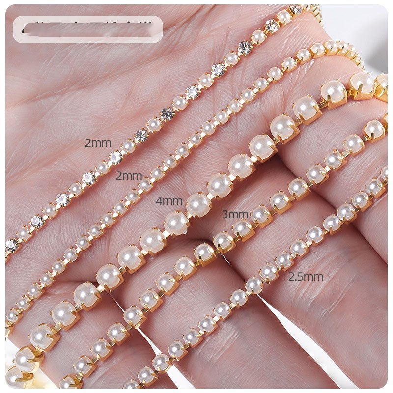 2022 Rhinestone Chain Strass Stones Glass Trimming Crystal Ab Cup Chain For Jewelry Making Sewing On Claw Stone
