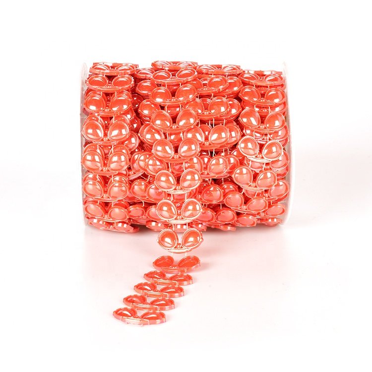 Edge Trims Cup Chain Trimming for Clothing Orange Sunglasses Shape Rhinestone Roll Plastic Shoes Beads Customizable 1000 Yards