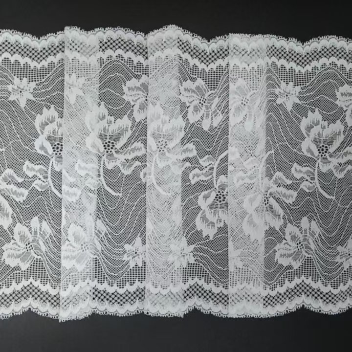 22.5CM High Quality Nylon Spandex Elastic Lace Trim Spot Lace Border Flower Voile Soft Tulle Women's Underwear Bra Accessory