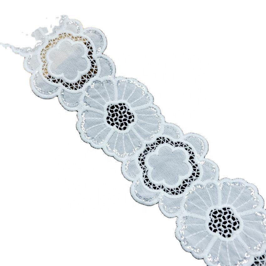 Luxurious guipure lace trim is suitable for women's clothes or skirts