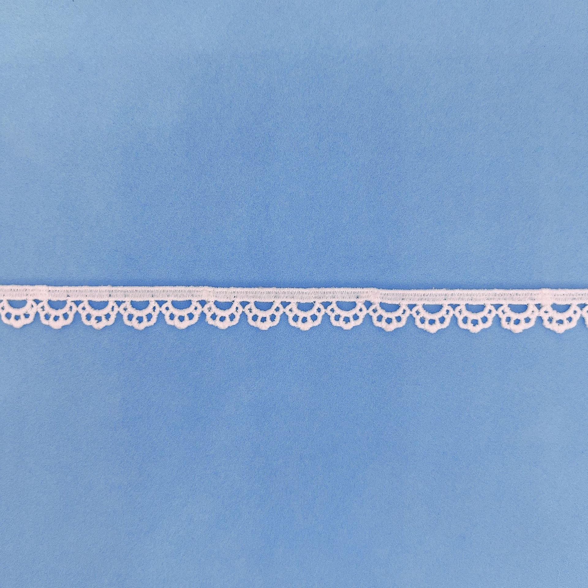 Eco-friendly Underwear Lingerie Garment Accessories Mesh Fabric Fancy Polyester Milk Silk Trim Chemical Lace Trim For Sale
