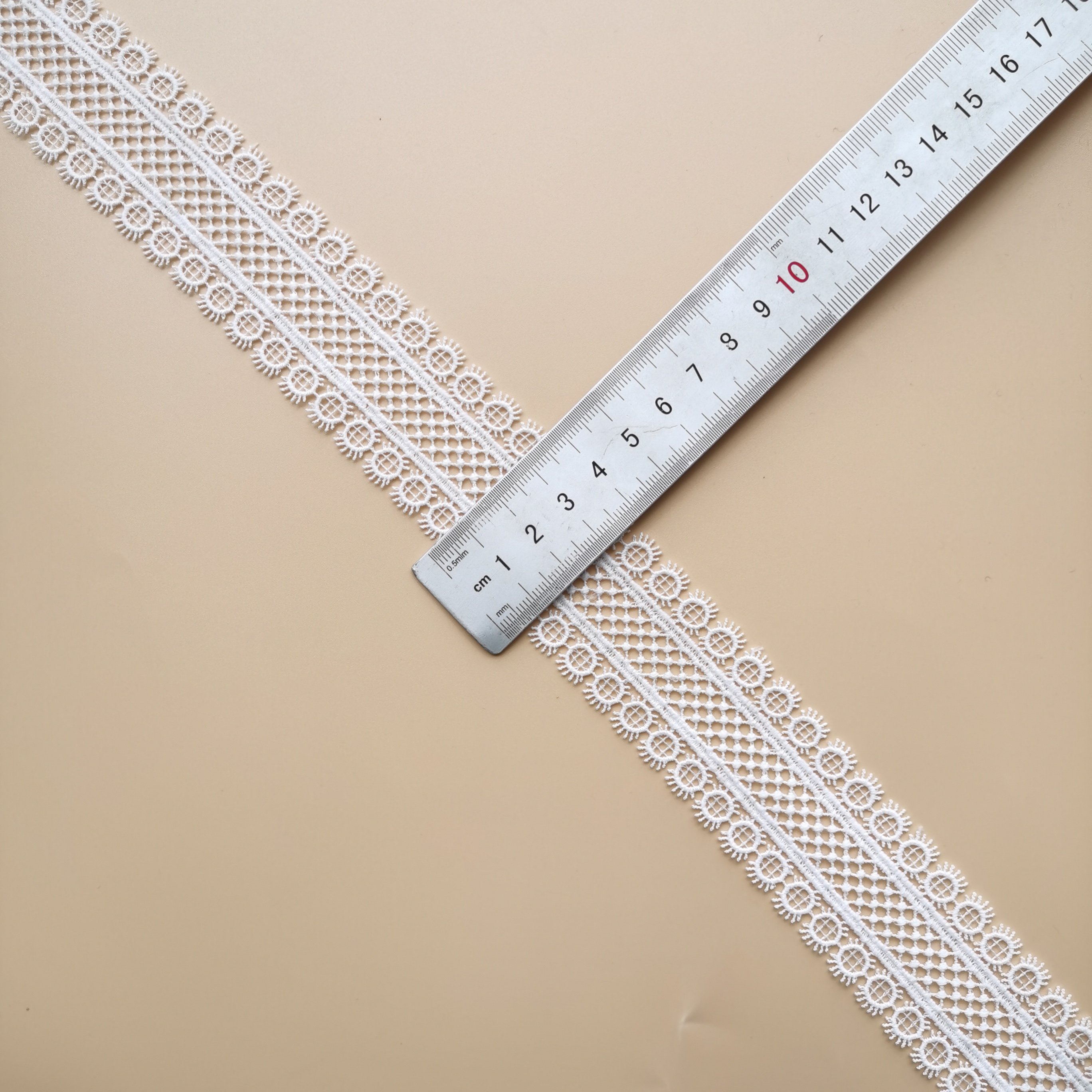 New 4.8 cm Black Embroidery Lace Trim Decoration Milk Silk Lace Tulle Embroidery Fabric White Lace Decoration Women's Dress