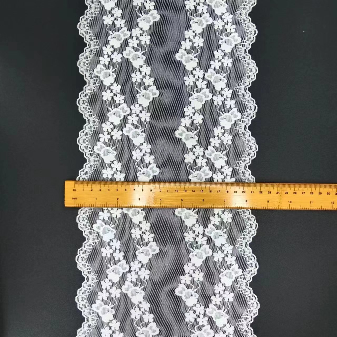 21.5 cm Stretch Nylon Spandex Voile Trimmings High Quality White Lace Trim Garments Accessories Decorations