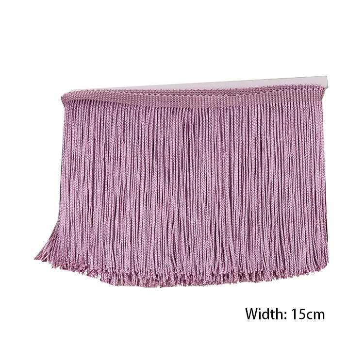 15cm Polyester Trimmings Elegant Design Silk Fringe Trimming Tassel Fringe For Dances Dress Fringe