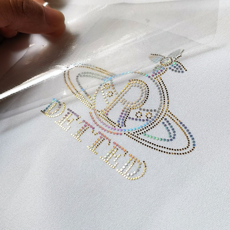 Factory Price Sticker PET Sequin Sheet Sustainable Shiny Letters Colorful Trimming Tags Patch Heat Transfer Printing For Skirt