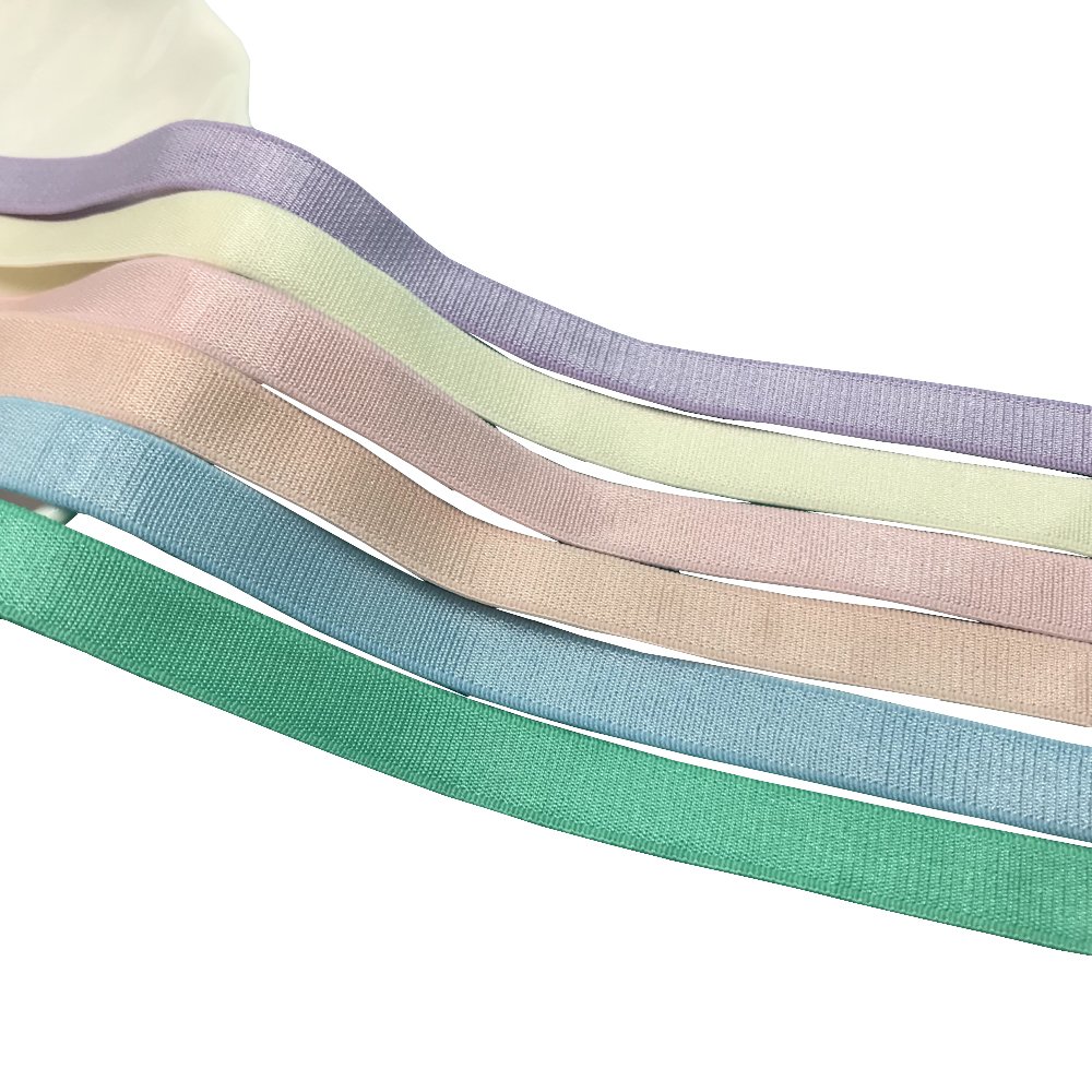 50 Yards 3/8" Bra Straps Elastic Wholesale Shiny Satin Nylon Spandex Elastic Underwear Ribbon for DIY Handmade Sewing Tape Trim