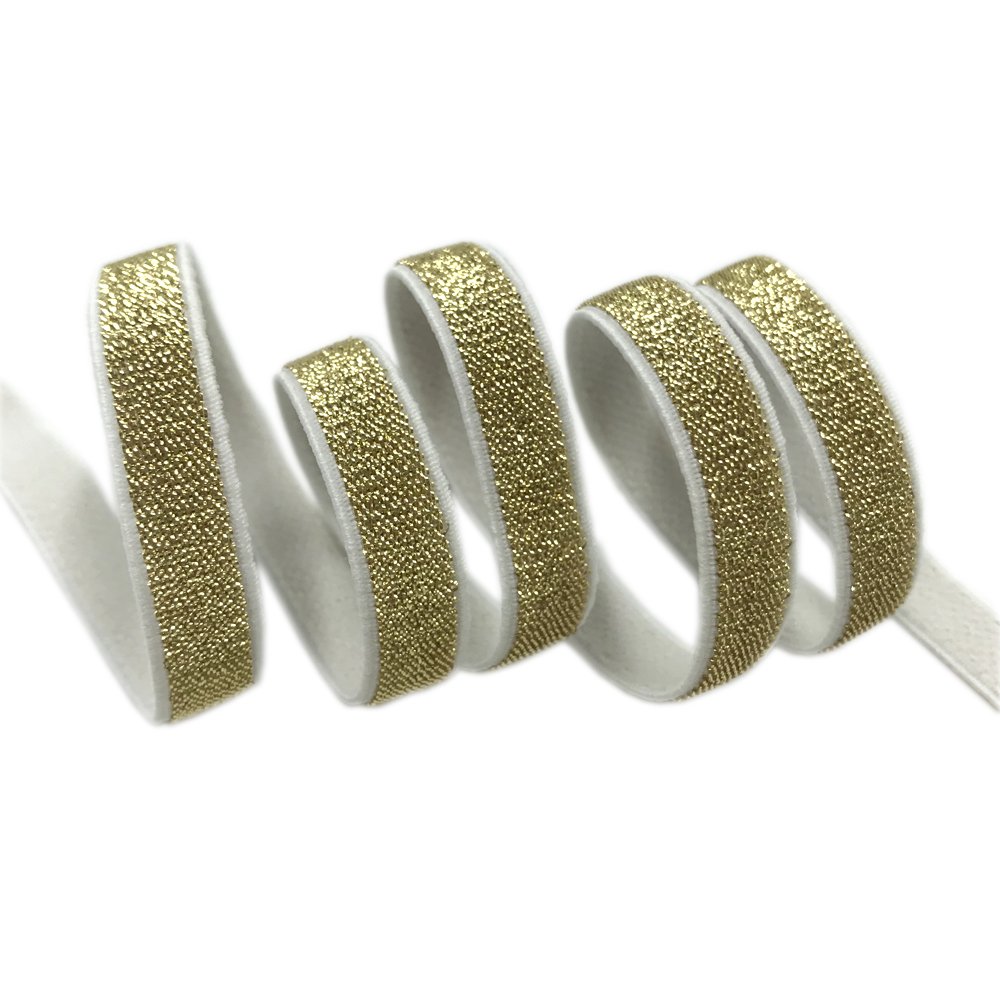 50 Yards 3/8" Bra Straps Elastic Wholesale Shiny Satin Nylon Spandex Elastic Underwear Ribbon for DIY Handmade Sewing Tape Trim
