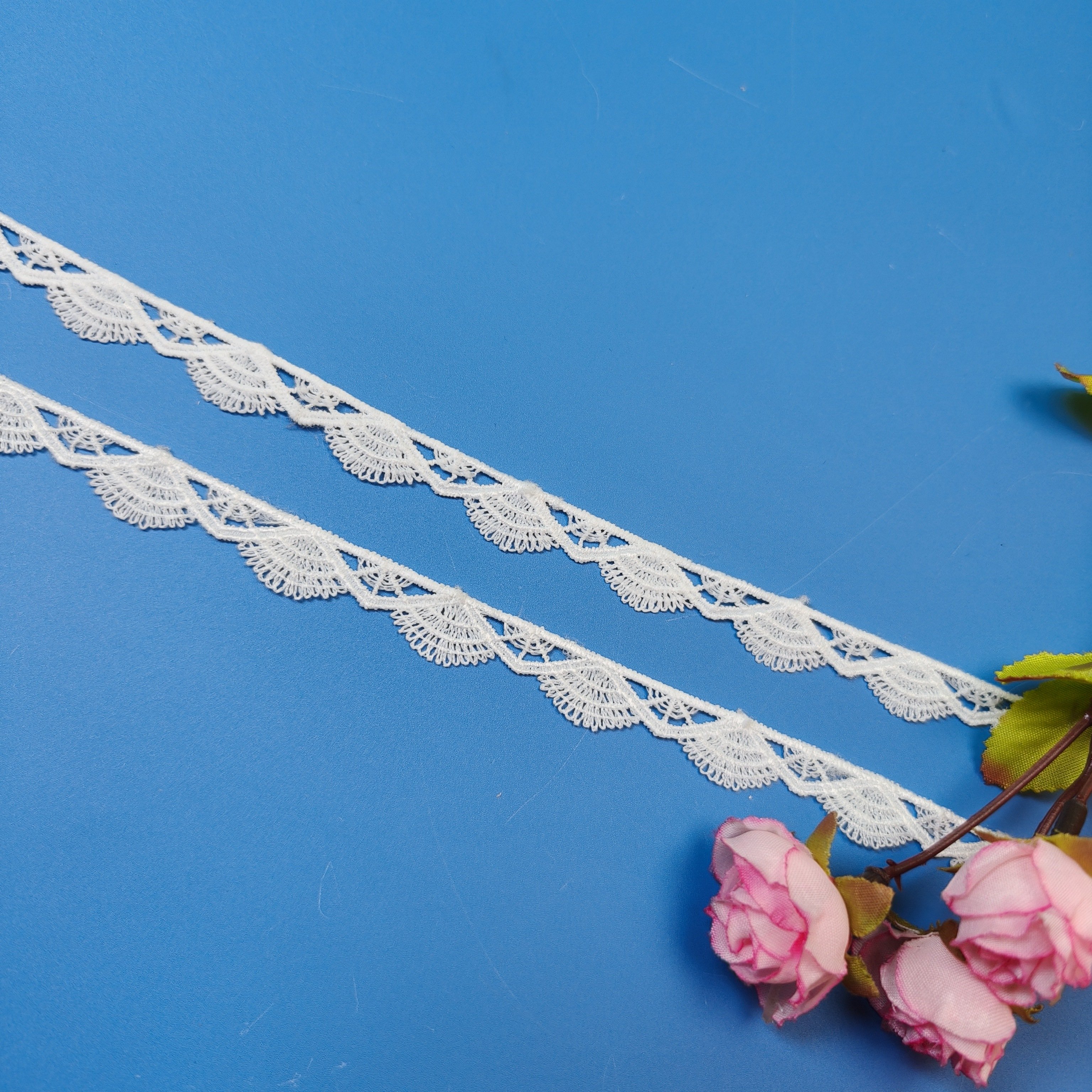 Hot Sale French Flower Trim Border Trimming Water Soluble Lace Trim