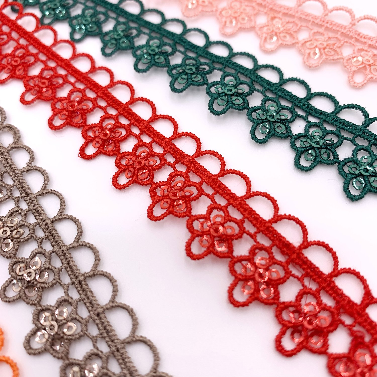 Factory Wholesale Shiny Polyester Chemical Lace Multiple Colors Water Soluble Gpo Lace Trim For Garment Accessories