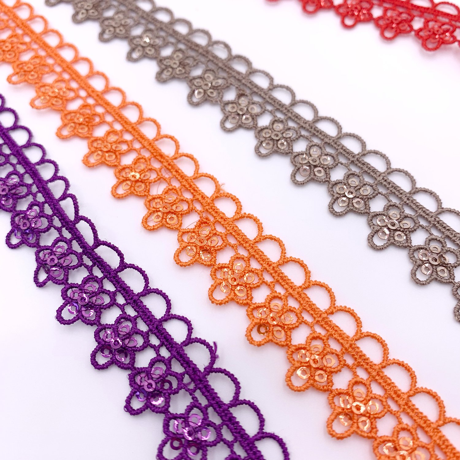 Factory Wholesale Shiny Polyester Chemical Lace Multiple Colors Water Soluble Gpo Lace Trim For Garment Accessories