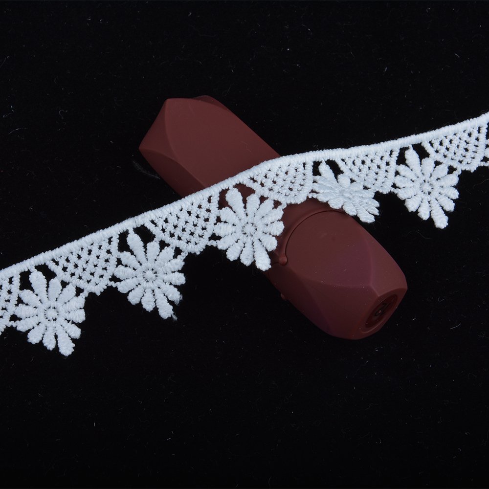 High Quality 100%Polyester Trimming lace water soluble Embroidery border lace trim garment