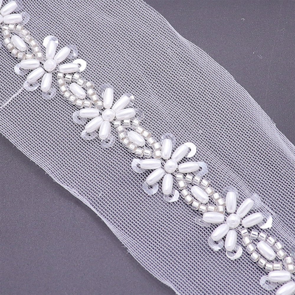 High Quality Cheap Luxury Lace Fabric Trim Best Designer Lace Trim With Pearls And Beads