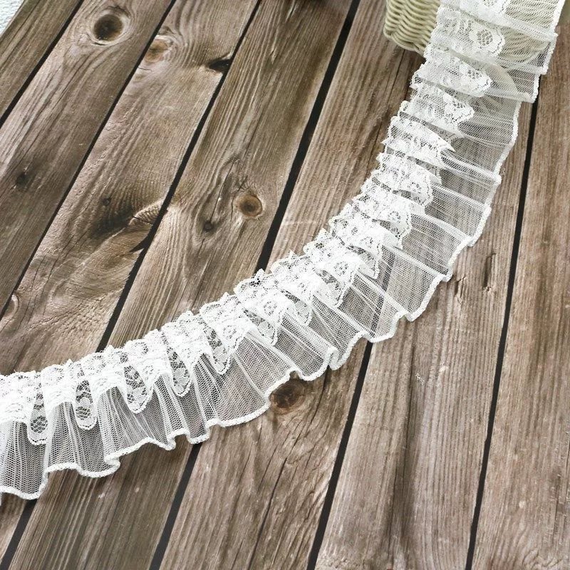 Sewing Lace Trim 3d Pleated Retro Wide Lolita Style 6cm Lace Trim
