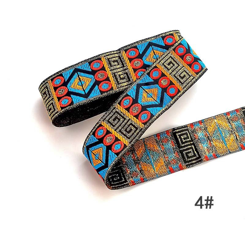 33mm geometric pattern ethnic lace ribbon diy clothes polyester jacquard webbing costume dress decorative sewing textile trims